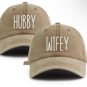New hubby wifey baseball caps
